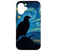 Opera d'arte ispirata alla notte stellata dell'aquila calva di Van Gogh Custodia per iPhone 16