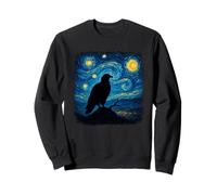 Opera d'Arte Ispirata alla Notte Stellata dell'aquila Calva di Van Gogh Felpa