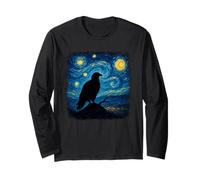 Opera d'Arte Ispirata alla Notte Stellata dell'aquila Calva di Van Gogh Maglia a Manica