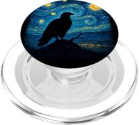Opera d'arte ispirata alla notte stellata dell'aquila calva di Van Gogh PopSockets PopGrip per MagSafe