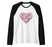 Opera d'Arte Palla da Calcio a Forma di Cuore Maglia con Maniche Raglan