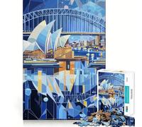 Opera House di Sydney e Harbour Bridge - Puzzle da 1000 pezzi per adulti - Gioco di logica per interni - Bordo preciso - Oggetto da collezione 50x75cm