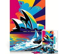 Opera Sydney Colors PopArt Puzzle Difficile per Adulti 1000 Pezzi Memory Lift Facile Tempo di Assemblaggio Immagine Regalo Artistico (38x26cm)