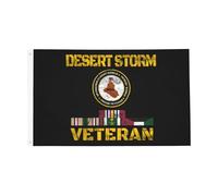 Operation Desert Shield Desert Storm Veteran Double-Sided Bandiere Durevole Flag Robuste Bandiera Per Balcone Prato Feste 90X150Cm