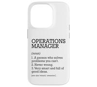 Operations Manager Definizione del lavoro Personalizzato Divertente Custodia per iPhone 14 Pro