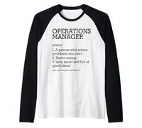 Operations Manager Definizione del lavoro Personalizzato Divertente Maglia con Maniche Raglan