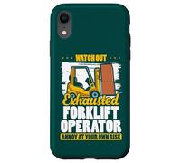 Operatore del carrello elevatore esaurito Driver divertente del carrello elevatore del magazzino Custodia per iPhone XR