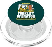 Operatore del carrello elevatore esaurito Driver divertente del carrello elevatore del magazzino PopSockets PopGrip per MagSafe