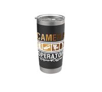 Operatore di fotocamera prima dell'operatore della macchina fotografica dell'amante del caffè del direttore Bicchiere termico in acciaio inox doppia parete