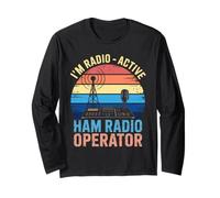 Operatore Radio Ham I'm Radio-Active Vintage Maglia a Manica