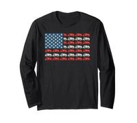 Operatore sanitario del camion della spazzatura patriottico Maglia a Manica