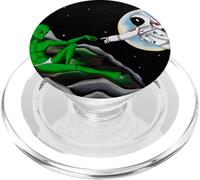 Opere d'arte a tema spaziale con scena astronauta aliena e galleggiante PopSockets PopGrip per MagSafe