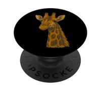 Opere D'Arte Della Fauna Selvatica Della Giraffa PopSockets PopGrip Adesivo