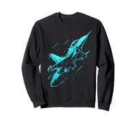 Opere d'Arte in Stile retrò Fighter Jet Felpa