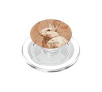 Opere d'arte ritratto coniglio bianco PopSockets PopGrip per MagSafe