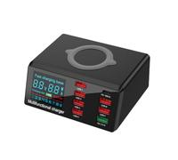Operitacx 1 pezzo Caricatore Wireless USB Pd Type con Porte e Sicura per Smartphone Design Compatto per e Casa Protezione Cortocircuito Colore Nero