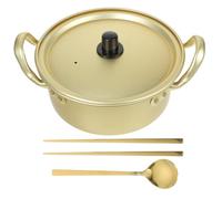 Operitacx 1 Set di pentole per noodle istantanei, Set di piatti di Set di pentole per fonduta Ramen,giapponese coreano pentola per noodle istantaneo pentola per ramen coreano pentola a induzione