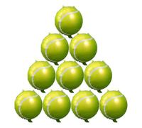 Operitacx 10 Palloncini Pallina da Tennis in Pellicola di Alluminio Facili da Appendere Leggeri per Decorazioni di Feste Sportive Estive