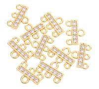 Operitacx 10 Pezzi Chiusure Multiple Collane Oro Zirconia Multi Filo Fermagli Sicuri per Bracciali e Collane Strati Accessori Gioielli