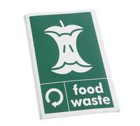 Operitacx 10 Pezzi Etichette Riciclaggio Rifiuti Alimentari Autoadesive per Bidoni Resistenti Intemperie Facili da Rimuovere per Classificazione Spazzatura Casa e Spazi Pubblici