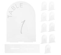 Operitacx 10 Pezzi Numeri Tavolo in Acrilico con Supporto, Set 1-10, | Tavoli da Pranzo e Feste, Design Elegante e Pulito, Facile da Posizionare e Riconoscere