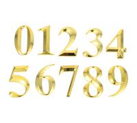 Operitacx 10 Pezzi Numero Della Porta Placcata Decalcomanie Del Numero Di Indirizzo Numeri Di Indirizzo Casa Numeri Cassetta Postale Galleggianti Adesivi Con 3d Plastica Golden