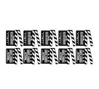 Operitacx 10 Pezzi Spilla a Forma di Clap Nero in Lega, Accessorio Versatile e Sicuro per Feste a Tema Cinema e Occasioni Cast, Design Classico Film