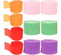 Operitacx 10 Rotoli Rotolo di Carta Crespa Decorativa per Feste, Matrimoni | Carta, Forma Arrotolata, Facile da Allestire, Colori Vivaci, per Celebrazioni Nuziali e Feste di Compleanno