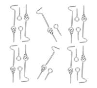 Operitacx 10 set Serratura Gancio e Occhiello in Acciaio al Carbonio Antiruggine per Porte e Finestre e Porta Resistente alla Corrosione per e Fattoria