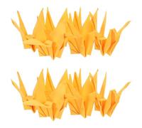 Operitacx 100 Gru Origami Piegate Gialle 10x10 Cm Set da 100 Pezzi, Decorazioni Origami Giapponesi per Feste, Centrotavola Fai da Te per Matrimoni, Compleanni e Battesimi,
