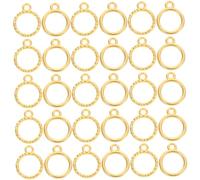 Operitacx 100 Pezzi Bezel Aperto Zinco per Creazioni Gioielli Fai da Te Vuote Hollow per Collane Bracciali Resin Jewelry Craft