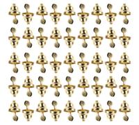 Operitacx 100 Pezzi Campanelle Dorate Decorative per Artigianato Natalizio | Ferro, Suono Gradevole, Uso Versatile Fai, per Ornamenti e Creazioni a Vento