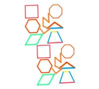 Operitacx 100 Pezzi Geometrici per Educativi Resistente Didattico per Apprendimento Forme e Relazioni Triangolari Matematica per Scuola e Casa