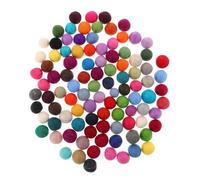 Operitacx 100 Pezzi Palline di Feltro 2 CM Miste per Decorazioni Fai da Te, Accessori per Copricapo e Ghirlande, Materiale per Infeltrimento Lana Cardata, per Artigianato Creativo e Vestiti