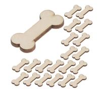 Operitacx 100 Pezzi Pezzo Di Legno Decorativo Per L'osso Per Cani Ritaglio Di Legno Osseo Per Cani Da Dipingere Incompiuti Naturale Cachi