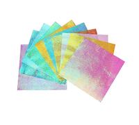 Operitacx 100 Pezzi Piegare La Art Decorativa Origami Giapponese Ologramma Iridescente Sfarfallio Origami Lucida Iridescente Abito Bambino Stellata