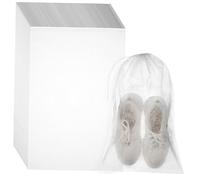 Operitacx 100 Sacchetti Organizer Non Tessuto Coulisse, Borse Portaoggetti Grandi e Leggere Per Scarpe e Abbigliamento Da Viaggio, Riutilizzabili e Antipolvere, Per Viaggi e Casa, Dimensioni 32x38 Cm