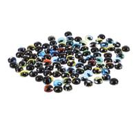 Operitacx 100pezzi Occhi di Vetro per Bambole Occhi Finti per Animali di Peluche e Sculture di Gatto Semicircolari Alta Trasparenza per Artigianato e Decorazioni