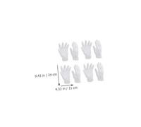 Operitacx 12 paia Guanti da Lavoro in Cotone Traspirante Protezione Mani Resistente e Leggera per Giardinaggio Industria e Ispezioni Gioielleria Grande Medium-thickness