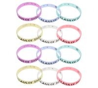 Operitacx 12 Pezzi Braccialetti Effetto Luminoso per Celebrazioni di Laurea in Silicone Morbido per Studenti e Uso Quotidiano