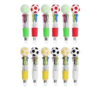 Operitacx 12 Pezzi Set di Penne a Sfera a Tema Calcio Inchiostro Multicolore e Design Ergonomico, Perfette come Goodie Bag Stuffers per Back To School Party e Feste