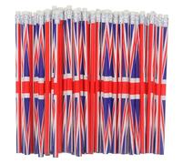 Operitacx 120 Pezzi Matite Bandiera Inglese Union Jack con Gomma per Scuola