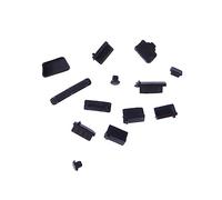 Operitacx 13 Pezzi Tappi Antipolvere in Silicone per Porte USB e Caricatore Laptop Protezione Resistente e Morbida per Prevenire Polvere e umidità Nero per Computer e Dispositivi