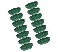 Operitacx 14 Pezzi Vassoio Floreale in Plastica Verde per Composizioni, | Base per Composizioni Floreali, Stile Semplice e Raffinato, Colore Verde, per Esposizioni e Decorazioni