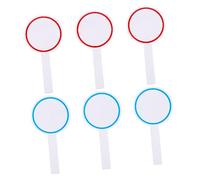 Operitacx 18pezzi Tavoletta Di Segnalazione Bianca Portatile Pannelli Di Voto Riscrivibili Supporti Per Giudici e Sportivi Facili Da Pulire e Riutilizzabili Cerchi e Rossi