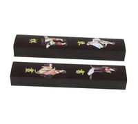 Operitacx 1paio Wooden Calligraphy Paperweight for Chinese Calligraphy Practice Decorative Rectangular Paper Weight for Writing and Brush Pen Rest