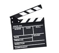 Operitacx 1pezzi Clapboard Cinematografico Legno Per Riprese Video Attrezzatura Per Film Lavagna Scrivibile Nera Leggera e Facile Da Trasportare Accessorio Per Registi e Attori