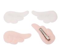 Operitacx 2 Paia di Forcine per Chioma a Forma di D’angelo in Peluche, Fermagli Decorativi da Donna e Rosa, Accessori Copricapo da Festa Eleganti per Uso Quotidiano Inverno