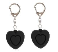 Operitacx 2 pezzi Allarme Personale Cuore con Luce LED Portachiavi Compatto e Resistente Allarme Facile Usare per Protezione Personale