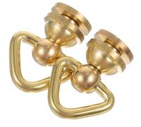 Operitacx 2 Pezzi Anelli a d in Metallo Rivetto a Vite per Borse e Zaini, Accessori per Riparazione Artigianale di Pelle, Compatto e Stabile per Borse a Tracolla e Lavorazione Fai-da-Te